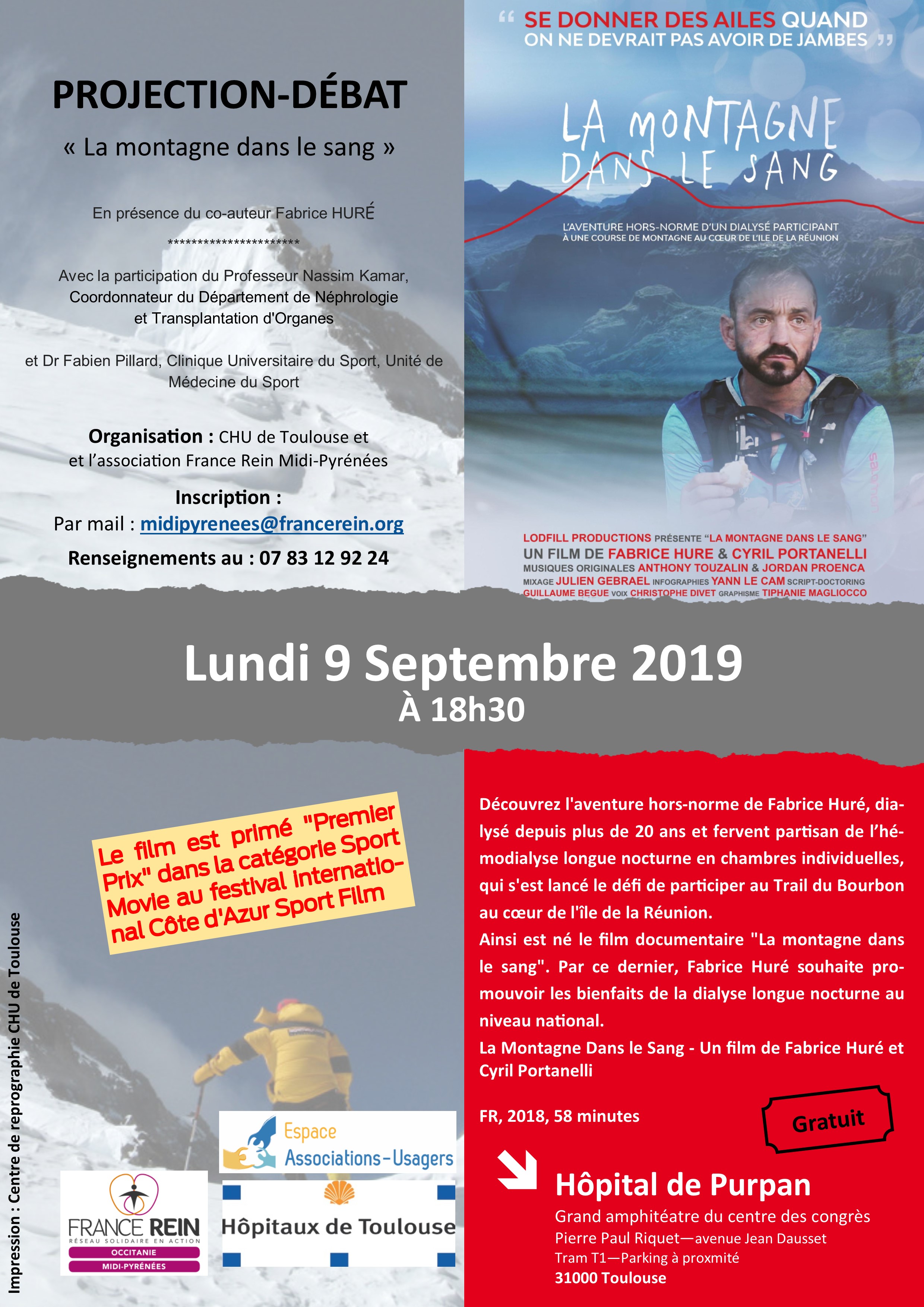 L'aventure de Fabrice Huré - film "La montagne dans le sang"